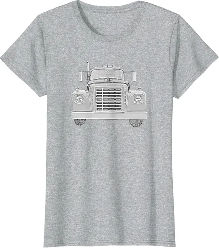 Vista 22 de Camiseta clásica de camión pesado International Harvester IH Loadstar, Negro, S