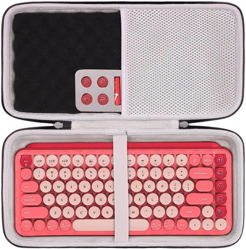 Vista 9 de LTGEM - Funda compatible con Logitech POP ICON Combo combo de teclado y mouse Bluetooth, bolsa de almacenamiento de viaje para oficina, color negro