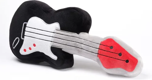 Vista 3 de Lambs & Ivy Rock Star Peluche Guitarra Instrumento Peluche Juguete - Gris/Negro