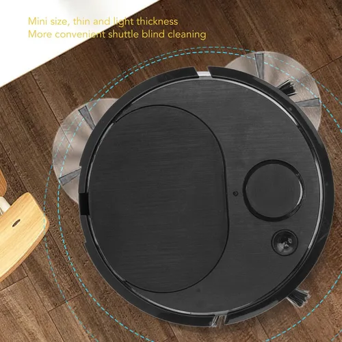 Vista 2 de Fdit Robot Aspirador, Mini Automático con Evitación USB de Carga Robot Inteligente para Barrido para Pisos de Madera para Alfombras (Negro)