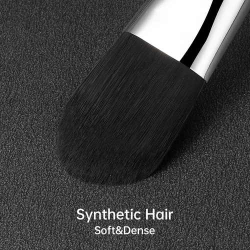 Vista 3 de Brocha de base para líquido, brocha de maquillaje de base plana para crema líquida, base de polvo, mezcla vegana, herramienta de maquillaje Brocha