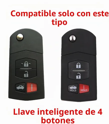 Vista 3 de Funda protectora de silicona para llave sin llave, llave de control remoto, reemplazo Compatible con Mazda 3 5 6 CX-7 CX-9 RX-8 MX-5 Miata