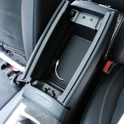 Vista 4 de Caja de almacenamiento para reposabrazos de consola central para el interior del automóvil, organizador para Mercedes Benz Clase A W177 A180 A200