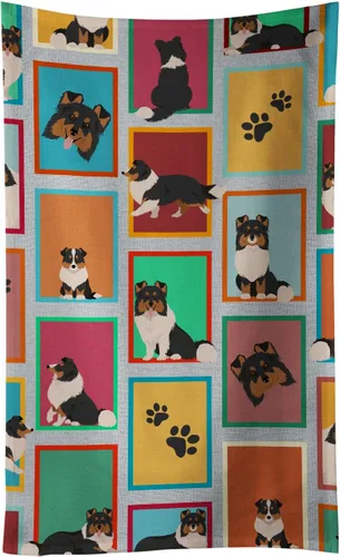 Vista 25 de Caroline's Treasures MLM1160KTWL - Lots of Red Siberian Husky - Toalla de cocina para invitados, toalla de baño decorativa para cara, té, paño