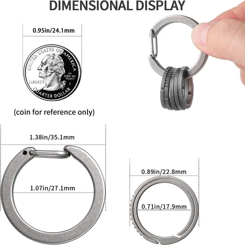 Vista 3 de TISUR Kit de fabricación de llaveros con llaveros, cierres de pinza de langosta de metal, llaveros de anillos de llavero a granel y abiertos