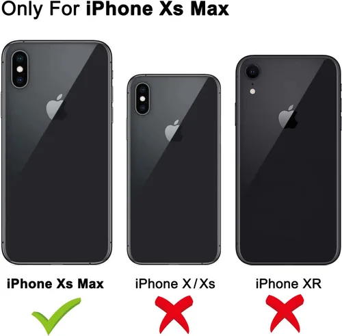 Vista 2 de Funda para iPhone Xs Max, [Resistente] 4 en 1, resistente a prueba de cortocircuitos, con función atril y protector de pantalla para Apple iPhone Xs