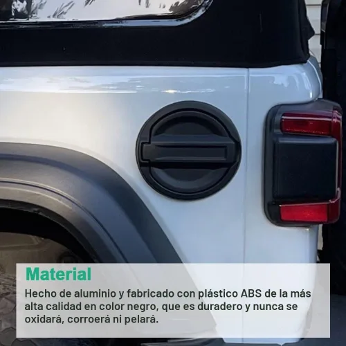Vista 3 de Cubierta de Tapa del Tanque de Combustible con Bloqueo Compatible con Jeep Wrangler 2018-2023 JL y Unlimited Cubierta de Puerta de Llenado