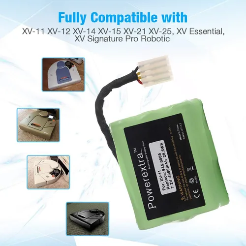 Vista 5 de Powerextra batería de 7.2 vatios, 4000 mAh para aspiradoras robóticas Neato XV-11 XV-12 XV-14 XV-15 XV-21 XV-25, XV Essential, XV Signature Pro
