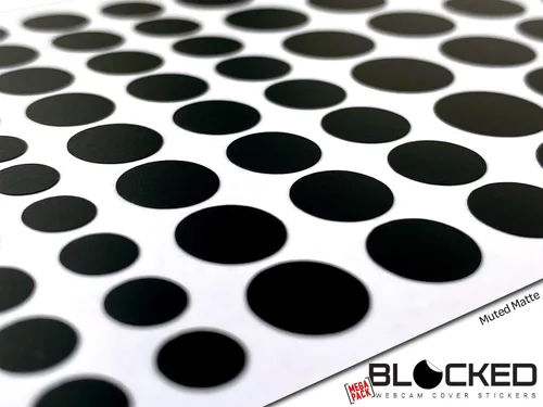 Vista 3 de Cubiertas de vinilo para cámara/webcam apilables 95 adhesivos para webcam reutilizables de baja adherencia 5 tamaños Pack de 95 piezas en 95