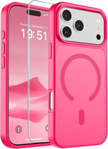 Vista 45 de Funda magnética SUPFINE para iPhone SE 2022 (3ª)/2020 (2ª), iPhone 8 Con protector de pantalla, mate translúcido, compatible con MagSafe, grado