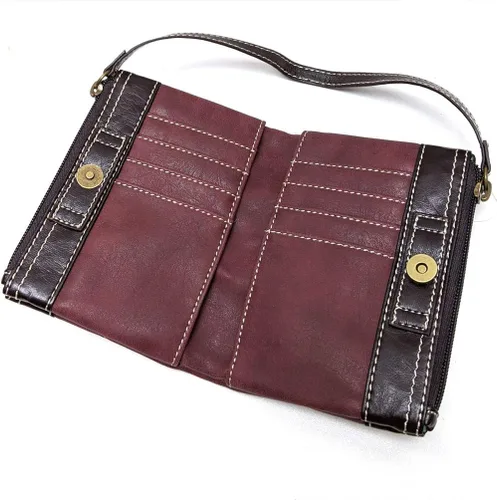 Vista 8 de Chala GEMINI Bolso bandolera de piel sintética con doble cremallera