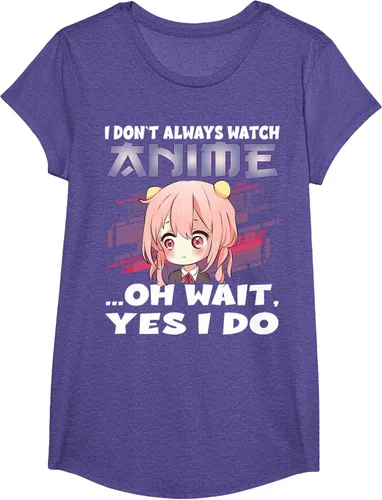 Vista 16 de Ver camiseta japonesa de anime con estampado de anime Girl, Negro, S