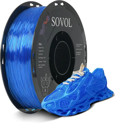 Vista 34 de Sovol Materiales de impresión 3D del filamento 5.74 ft m 2.2 lbs de PETG de Alta precisión, fuerte dureza, tensión de cableado, precisión Verde