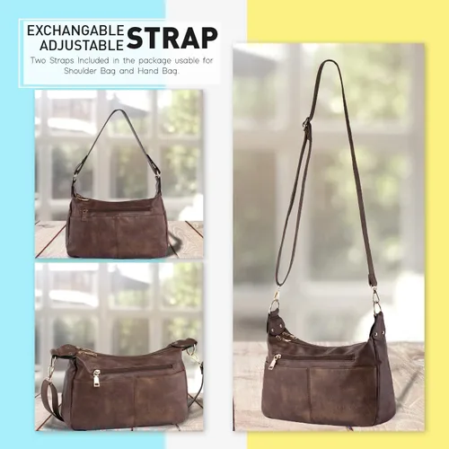Vista 5 de Katloo Bolsa de Hobo Medio Mujeres Bolso Bolso Bolso de Cuero PU Crossbody Bolso de Hombro Bolsa de Teléfono Bolsas de Mano de las Señoras Satchel