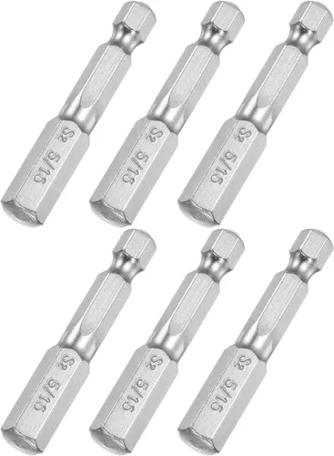 Vista 8 de uxcell Broca de destornillador de cabeza hexagonal magnética de 1/4 pulgadas, vástago hexagonal de 1/4 de pulgada de longitud de 2 pulgadas