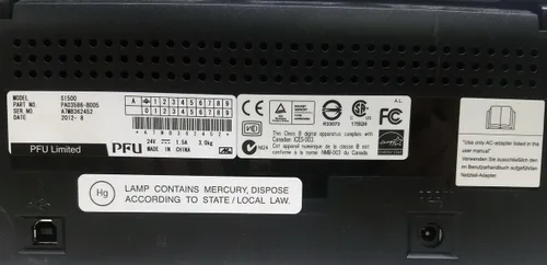 Vista 4 de Fujitsu Escáner ScanSnap S1500 con nuevo adaptador, cable, cable, página escaneada