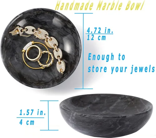 Vista 2 de CM CHIC MONDAY Plato de joyería de mármol - Soporte para anillos, Mármol