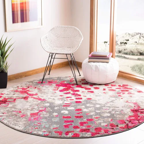 Vista 51 de SAFAVIEH Colección Madison - Alfombra de pasillo, 2'2" x 6', color fucsia y oro, diseño bohemio abstracto envejecido, no desprende pelusa y fácil