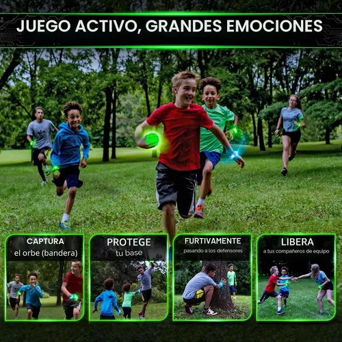 Vista 2 de Juego captura la bandera Redux, un juego nocturno al aire libre para grupos de jóvenes, cumpleaños y equipos, prepárese para una aventura que brilla