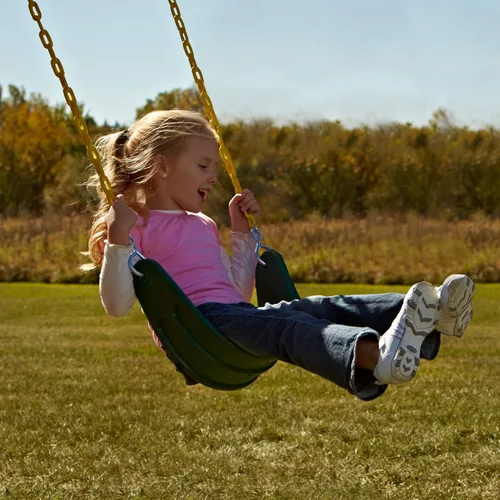 Vista 5 de Swing-N-Slide WS 4771 - Juego de asiento de columpio de alta resistencia para exteriores con cadenas revestidas y eslabones rápidos, color azul
