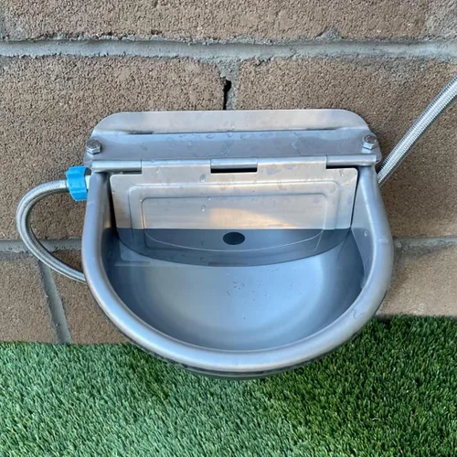 Vista 8 de Cuenco automático de agua potable de vaca, acero inoxidable 304 para caballos, cabra, cerdo, perro, con válvula de flotador de 1/2