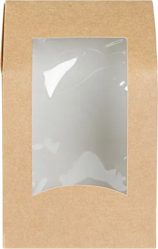 Vista 14 de Restaurantware Cajas de papel para llevar - 1 ventana - Kraft - Ángulo - Caja de 50 ct