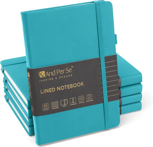 Vista 42 de ⩓ Per Se Cuaderno de Diario con Líneas (3 Paquetes), 160 Páginas Papel Grueso 100GSM, A5 Tapa Dura Cuadernos con Rayas Universitarias para Escribir
