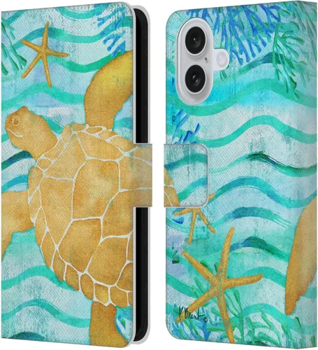 Vista 18 de Head Case Designs Officially Licensed Paul Brent Agate Mermaid Coastal Leather Wallet Case Compatible with Apple iPhone 16
