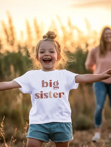 Vista 3 de Camiseta de manga corta para niñas pequeñas, de algodón suave, con gráficos, camiseta de verano