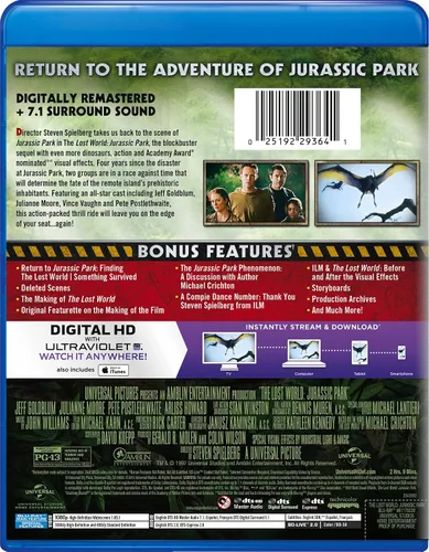 Vista 2 de The Lost World Jurassic Park Blu-ray