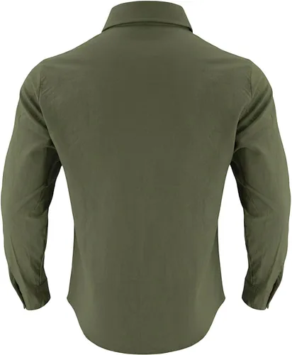 Vista 6 de Camisas de guayabera cubana para hombre, manga corta, sin doblar, con botones, color sólido, camisas de boda para trabajo, camisas casuales