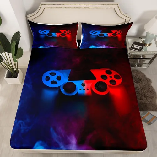 Vista 9 de Juego de ropa de cama de bandera estadounidense tamaño individual para niños, adolescentes y hombres, retro, verde militar, camuflaje, bandera