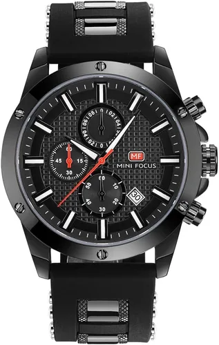 Vista 3 de KXAITO Relojes para hombre, reloj cronógrafo deportivo militar, resistente al agua, correa de cuero de silicona luminosa, relojes casuales