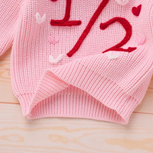 Vista 105 de Suéter de primer cumpleaños para bebés y niñas de un año de edad, sesión de fotos, otoño e invierno
