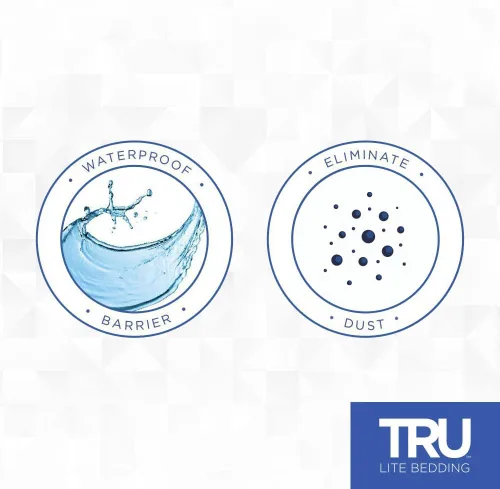 Vista 3 de TRU Lite Bedding Protector de colchón impermeable tamaño individual XL, funda de colchón segura y limpia, protector de cama de rizo de algodón