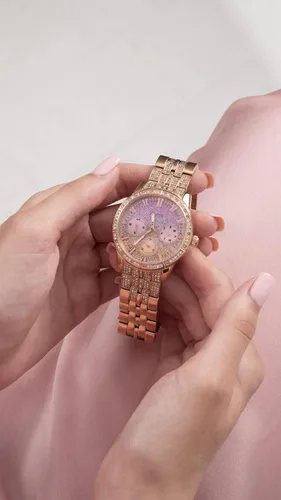 Vista 6 de GUESS Ladies Sport Multifunction Duotone Crystal 40mm Watch
