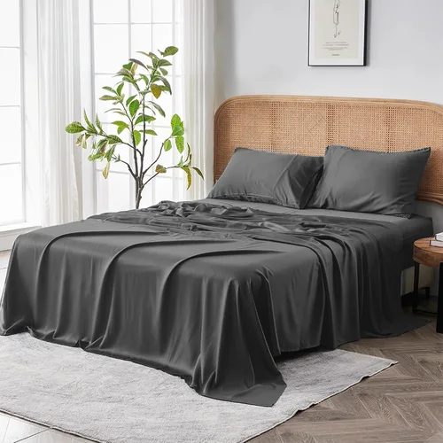 Vista 11 de Sijo AiryWeight Set de sábanas de Tencel, 100% Lyocell derivado del eucalipto, extremadamente suave, ganador de las mejores sábanas de enfriamiento