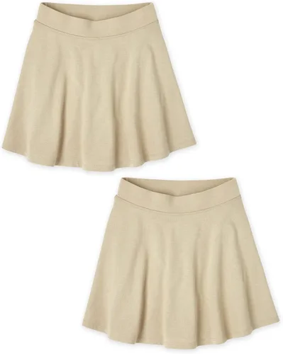 Vista 7 de The Children'S Place Falda pantalón de punto Ponte para niñas Sandy/Tidal paquete de 2