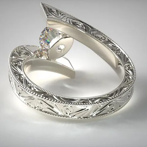 Vista 4 de Anillo de compromiso de aniversario para mujer, anillo de compromiso de boda, regalo de cumpleaños de Navidad