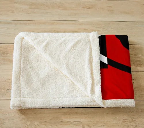 Vista 3 de Manta de cama de baloncesto para juegos deportivos, manta ligera, suave y acogedora de lujo, manta de forro polar rojo y negro, manta de franela