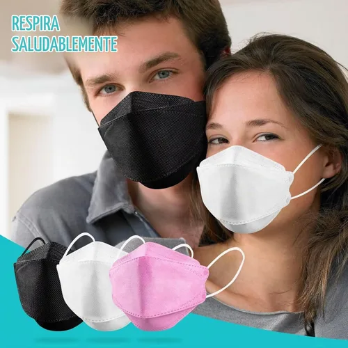 Vista 5 de 50/100 Pack KF94 Face_Covers, Color mask，Black Mask，4-Layer mask Independent packaging,outdoor Daily Use negro 100 piezas