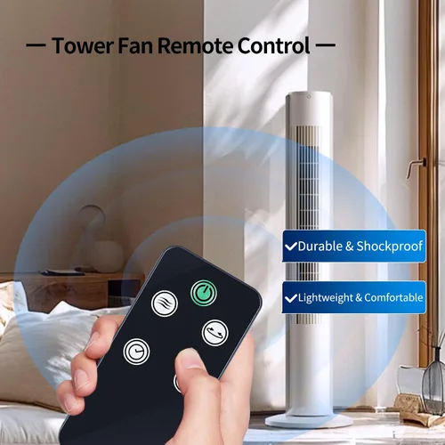 Vista 2 de Nuevo reemplazo de control remoto para ventilador de torre Black+Decker eléctrico – Ventilador de enfriamiento oscilante silencioso de 46 pulgadas