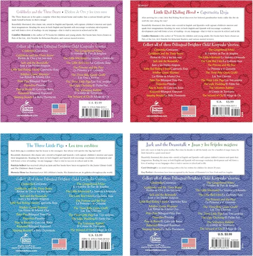 Vista 2 de Carson Dellosa Classic Fairy Tale Books in Spanish & English, Bilingual