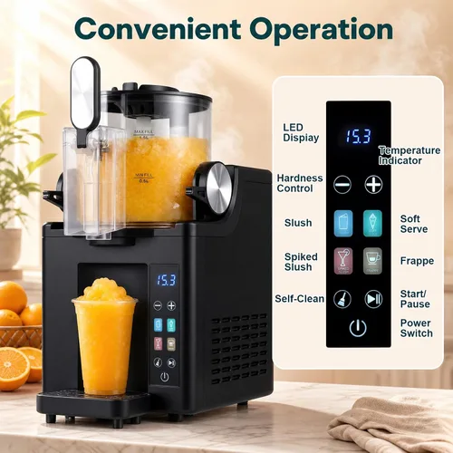 Vista 6 de DORTALA Máquina de granizado de 68 oz con 4 presets
