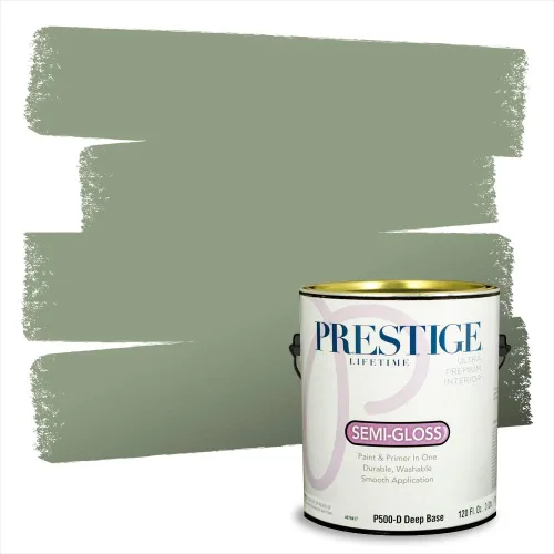 Vista 251 de Prestige Paints - 2 en 1, pintura base y pintura de exterior, E100-N-735BM