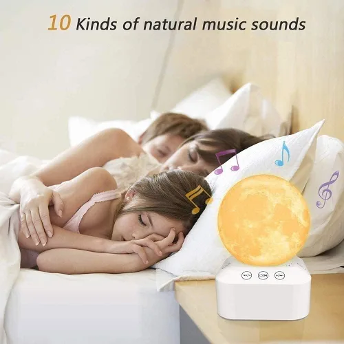 Vista 3 de Máquina de ruido blanco, altavoz de sonido para dormir con luz nocturna, 10 sonidos calmantes y naturales, muy adecuado para adultos y niños