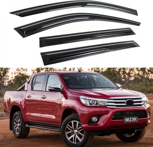 Vista 45 de IG - Visera para ventana para Ford Bronco y F150-F350 1980-1996, deflector lateral tipo cinta adhesiva, resistente, contra lluvia y viento