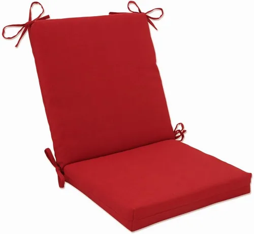 Vista 12 de Pillow Perfect 1 cojín sólido para asiento de silla con respaldo sólido para interior/exterior con lazos, esquinas redondeadas, asiento profundo
