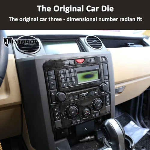 Vista 3 de YIWANG para Land Rover Discovery 3 LR3 2004-2009 coche modo de control central botón marco etiqueta engomada coche Accesorios (grano de madera negra)