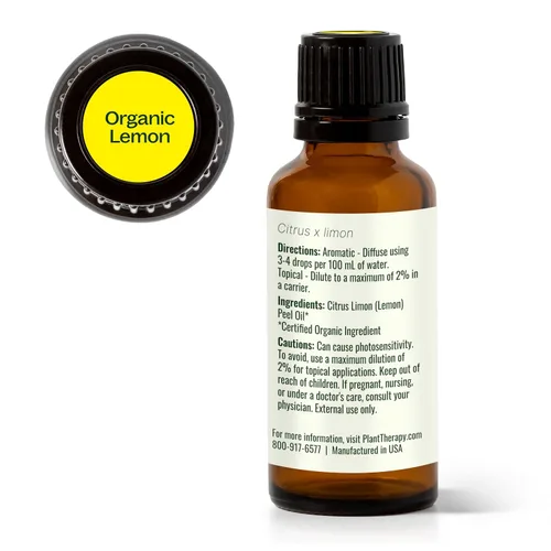 Vista 9 de Aceite esencial orgánico de limón, tratamiento con plantas con certificado USDA , Transparente Aceite de limón puro y sin diluir, orgánico